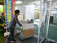 駐車場から台車を使えます