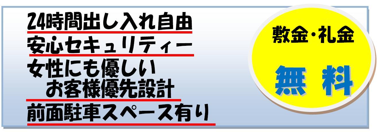24時間出し入れ自由、安心安全セキュリティー、お客様設計、前面駐車スペース有り
